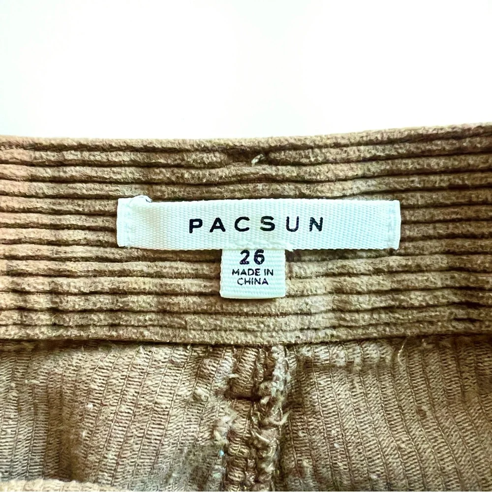 High-Rise Corduroy Utility Shorts in Taupe